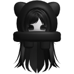 [FREE✨] Black Emo Bear Hood Hair