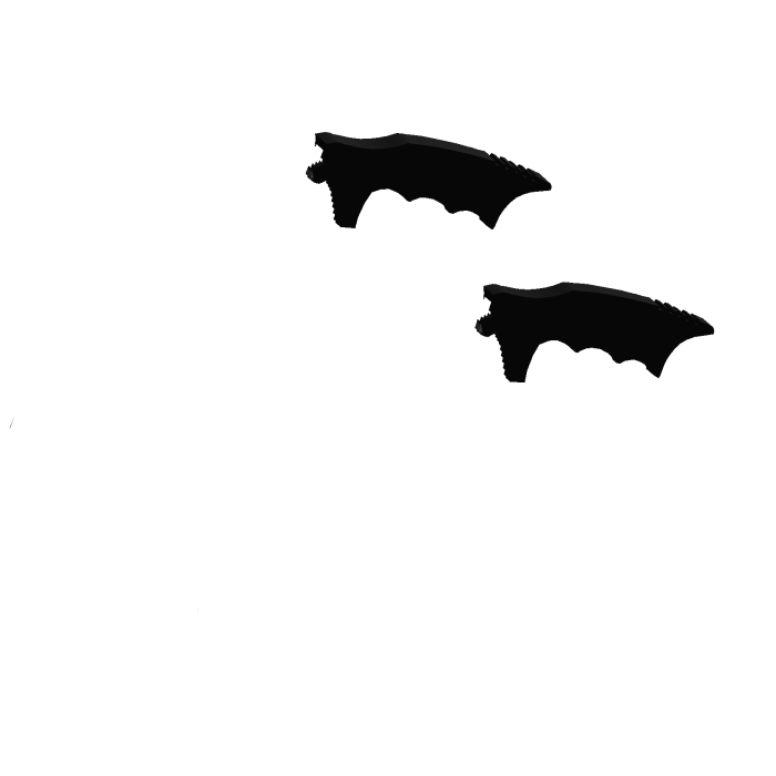 [ANIMATED] Karambits Black And White Knives