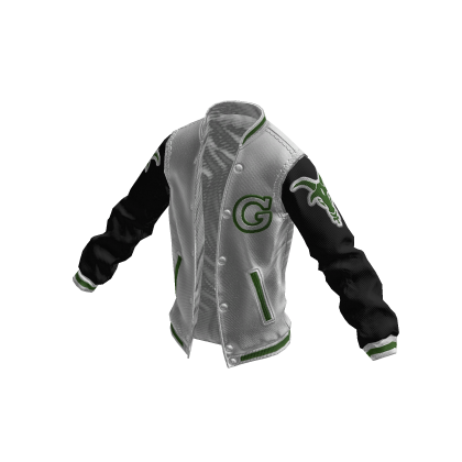 College Jacket | White Black Green