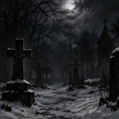 Winter Graveyard Background Grunge Gothic Dark Emo