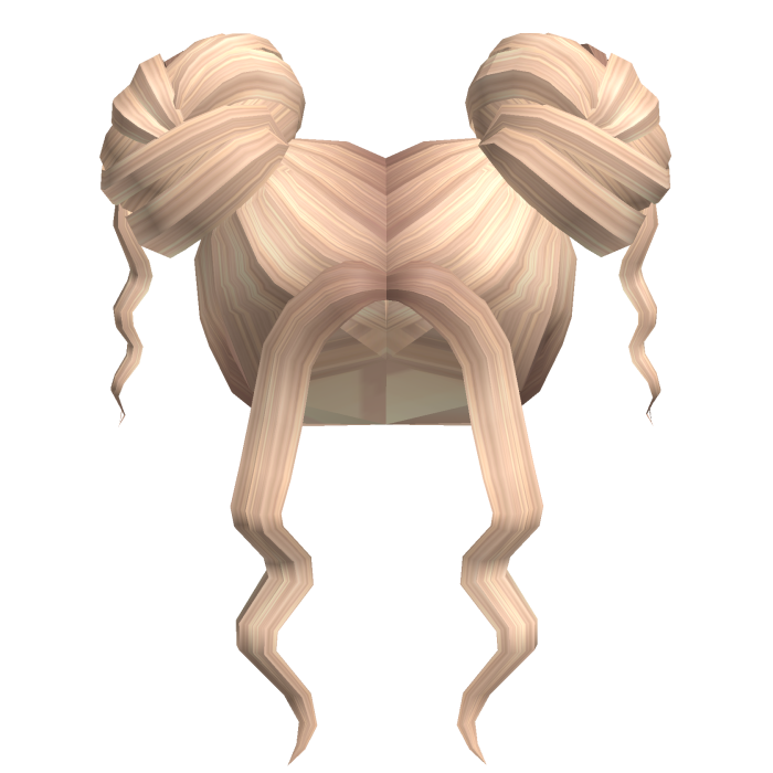 Large curly messy buns in blonde