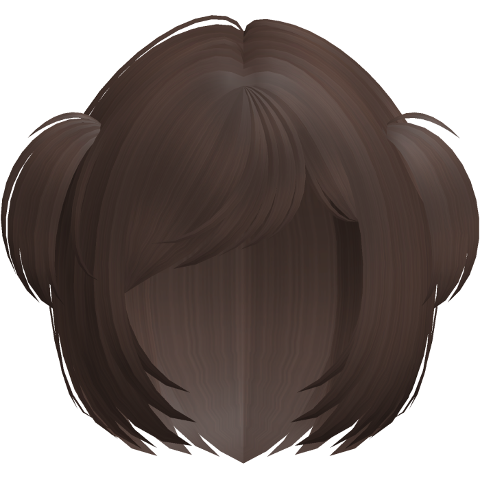 adorable bob with baby pigtails in brown