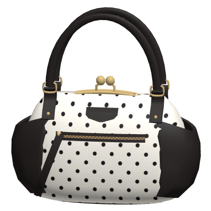 Cute Black & White Polka Dot Handbag Shoulder Bag