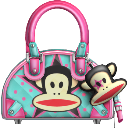 Cute Y2K Harajuku Luxury Monkey Bag Cyan Pink Roblox item