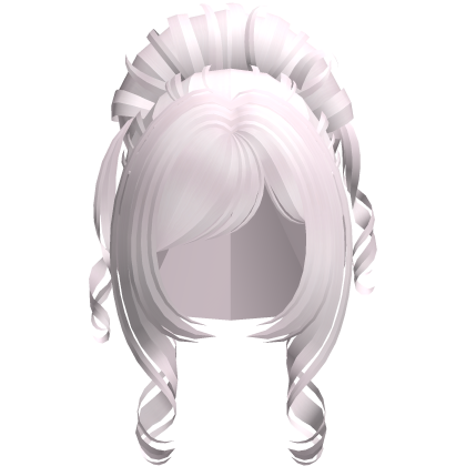 ♱ pretty curly high messy bun in pink Roblox item