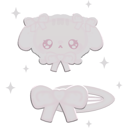 ꒰ ♡ ꒱ cute sparkly silly sheep cat hairclip