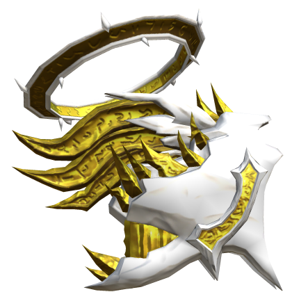 Necro-Steel Halo Right Shoulder - White/Gold