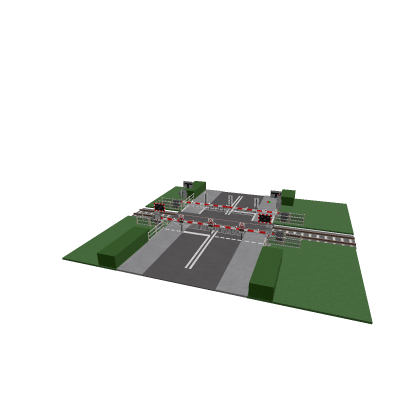A # # C L Level crossing with safety signs