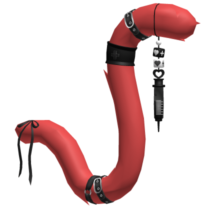 Red Black Cute Medic Nurse Cat Tail Roblox item