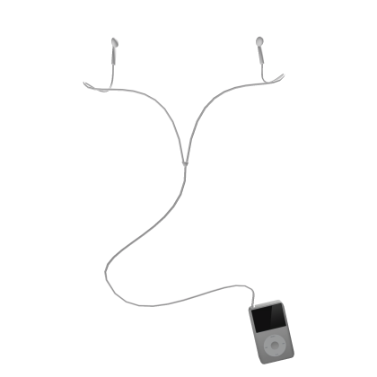 White MP3 Player + Wired Headphones Roblox item