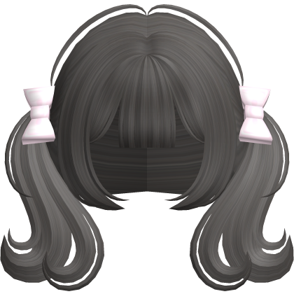 ♡ adorable cute short bow pigtails in brown thumbnail