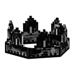 Black White Chrome Animated Glitch 8-Bit Crown