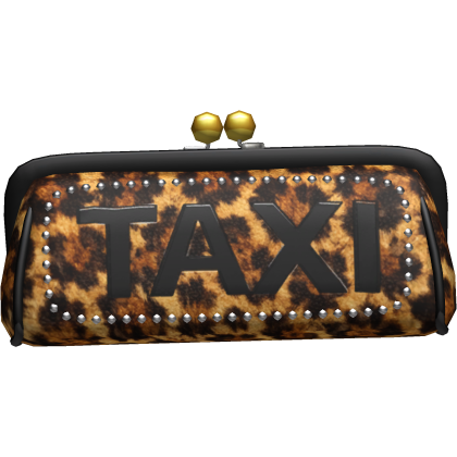 2000s McBling Classy Taxi Clutch Bag (Cheetah)