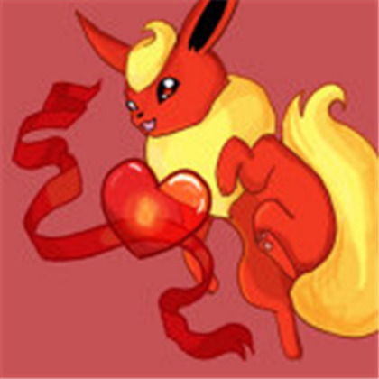 Flareon with a heart Roblox decal