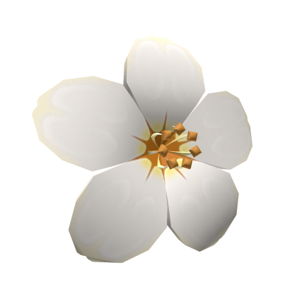White Hair Flower Roblox item