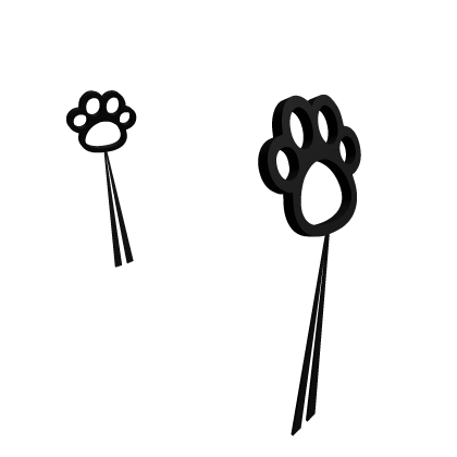 Black Clip Cute Paws [HAIR] Roblox item
