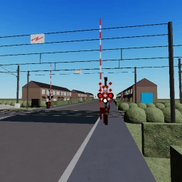 Belgian railroad crossing icon