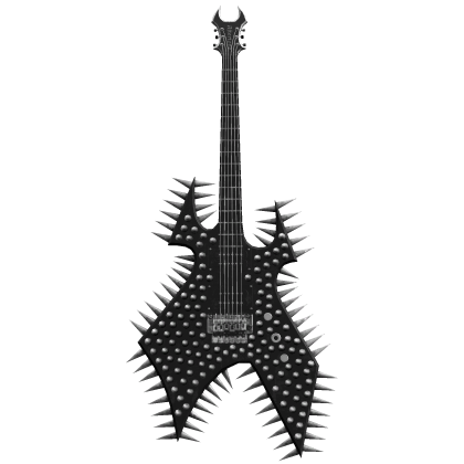 [STANDING] Black Spiked Punk Electric Guitar thumbnail