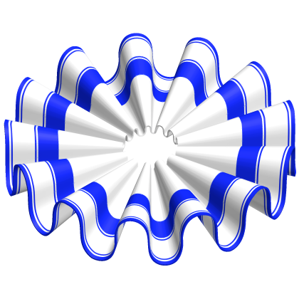 Blue and White Clown Jester Ruffles Roblox item