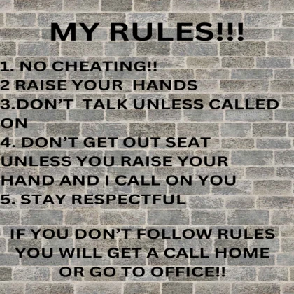 CLASSROOM RULES