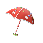 Red Christmas Umbrella w/ Snowflakes - RBCs 2024