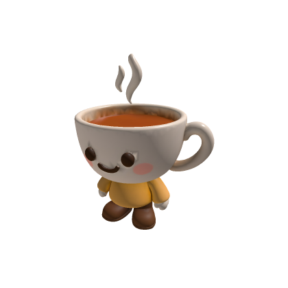 Steaming Tea Cup Character