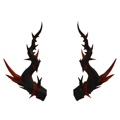 Dark Orange Crystal Demon Horns Gothic Roblox item