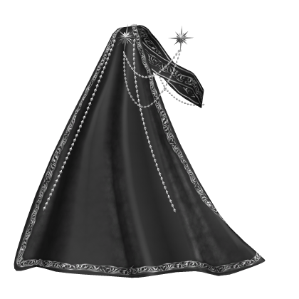 3.0 Royal sash with cape - black/silver thumbnail