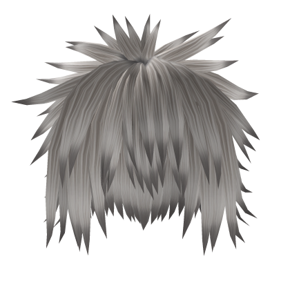 Messy Spiky Emo White Silver Hair Roblox item