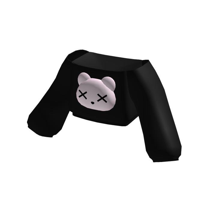 Cutesy Emo Bear Sweater in Pink & Black