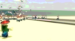 trafiony przez symulator samochodowy