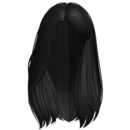 Long Stylish Straight Hair (Black) Roblox item