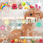 — Tropical beach apparel —