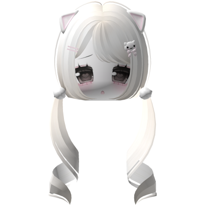 Sad White Pigtails Anime Girl Roblox item