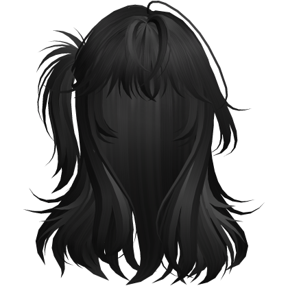 Black Lush Half Up Hair Roblox item
