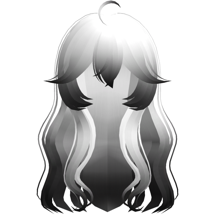 white ombre long wavy wispy cute shoujo hair