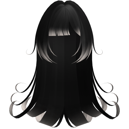 Gothic Long Black Blonde Swirly Hair