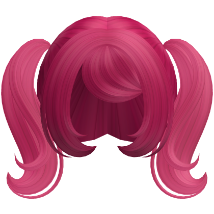 Cute Dolly Curly Pigtails (Hot Pink) Roblox item