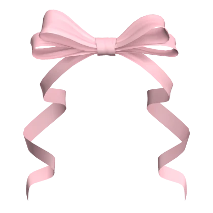 Hair Ribbon Bow Pastel Pink Satin Cutesy Dolly | Roblox Item