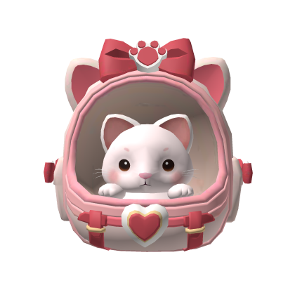 Sweet pink cat carrier backpack Roblox item