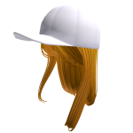 Gold hair with white cap