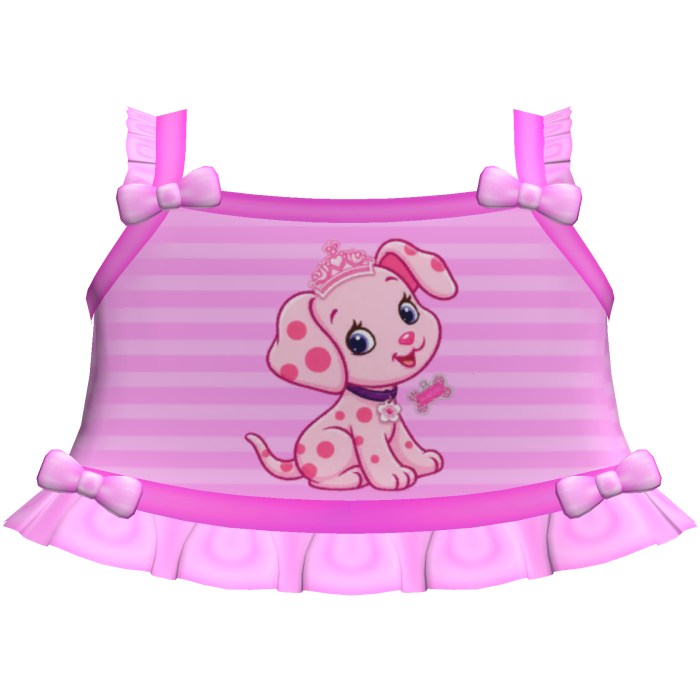 cute pink strawberry puppy tweencore cutecore top