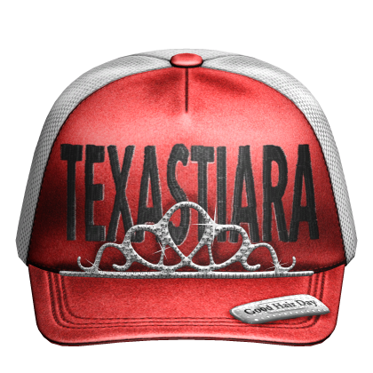 2000s Red White Texas Tiara Trucker Cap