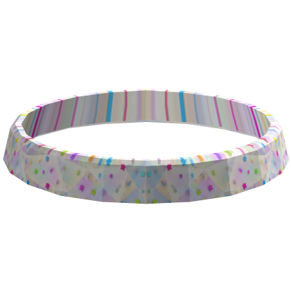 White Confetti Birthday Time Fedora Band (Addon)