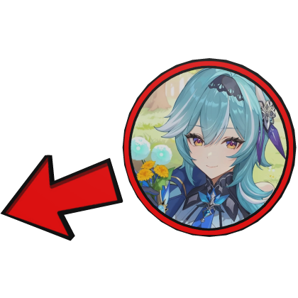 Eula Pointing Meme Circle Genshin Roblox item