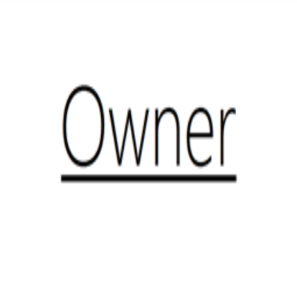 Owner Sign Roblox decal