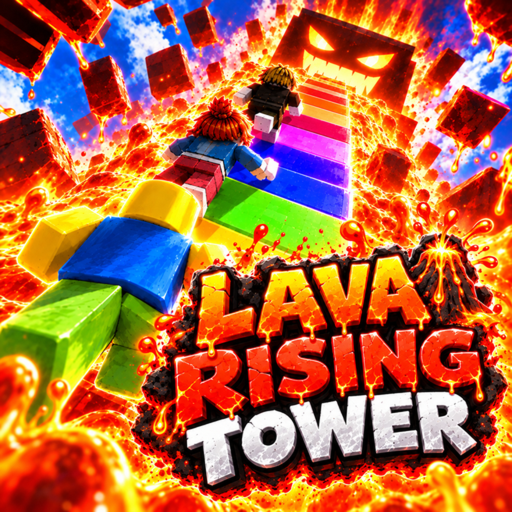 Tower where lava is rising 🌋 Roblox game