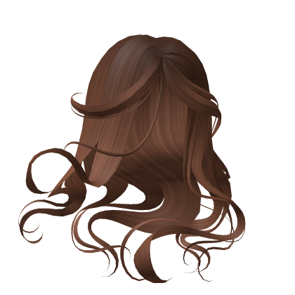 long messy wavey girl hair (brown) Roblox item