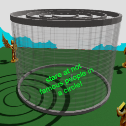 Stare at not famous people in a circle