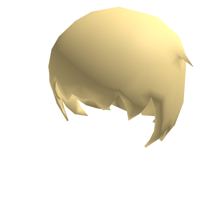low poly short chibi hair blonde